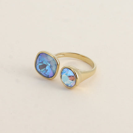 Bague ouverte - ornée de cristaux Swarovski® 10mm et SS39