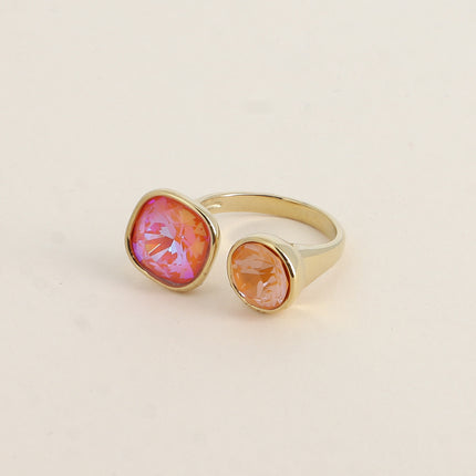 Bague ouverte - ornée de cristaux Swarovski® 10mm et SS39