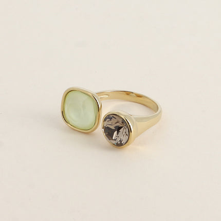 Bague ouverte - ornée de cristaux Swarovski® 10mm et SS39