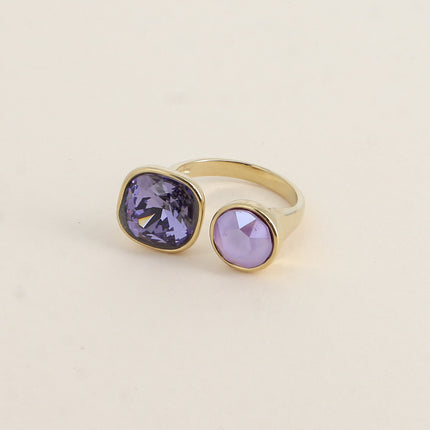 Bague ouverte - ornée de cristaux Swarovski® 10mm et SS39