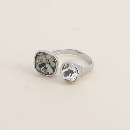 Bague ouverte - ornée de cristaux Swarovski® 10mm et SS39