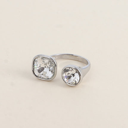 Bague ouverte - ornée de cristaux Swarovski® 10mm et SS39