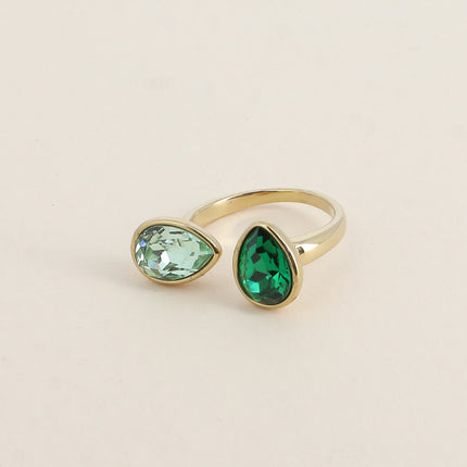Bague ouverte - ornée de cristaux Swarovski® gouttes