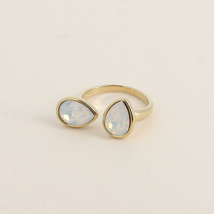 Bague ouverte - ornée de cristaux Swarovski® gouttes