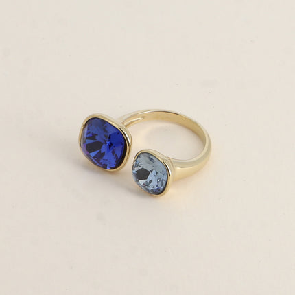 Bague ouverte - ornée de cristaux Swarovski® 10mm et 8mm