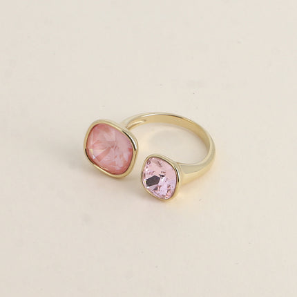 Bague ouverte - ornée de cristaux Swarovski® 10mm et 8mm