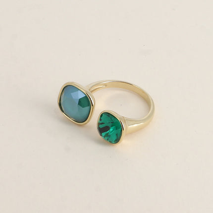 Bague ouverte - ornée de cristaux Swarovski® 10mm et 8mm