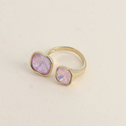Bague ouverte - ornée de cristaux Swarovski® 10mm et 8mm