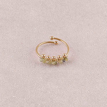 Bague - pierres naturelles rondes et boules