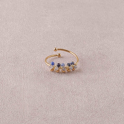 Bague - pierres naturelles rondes et boules