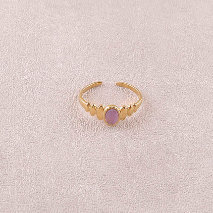 Bague - pierre naturelle ovale