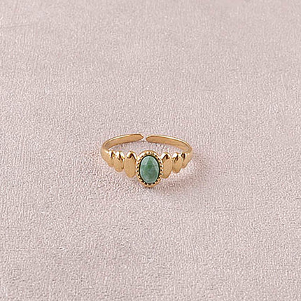 Bague - pierre naturelle ovale