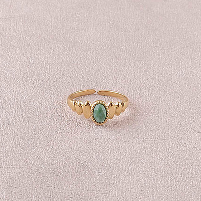 Bague - pierre naturelle ovale