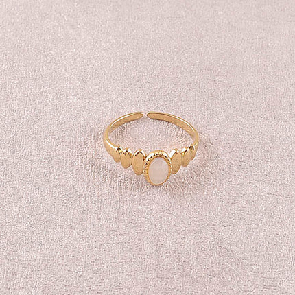 Bague - pierre naturelle ovale