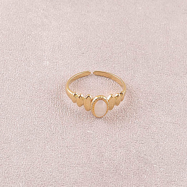 Bague - pierre naturelle ovale