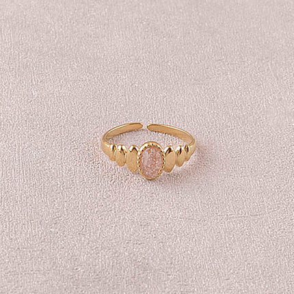 Bague - pierre naturelle ovale