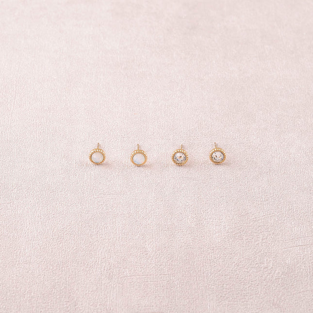 Boucles puces ornées de cristaux Swarovski®