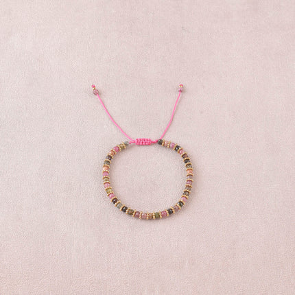 Bracelet - sliding clasp, natural stones