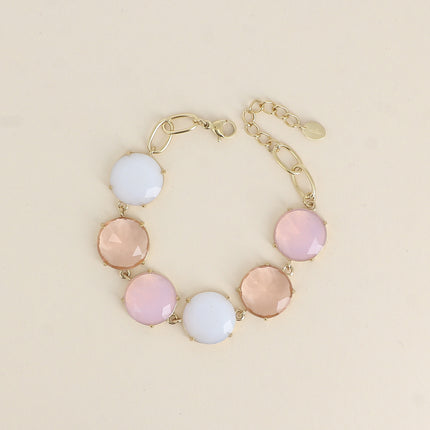 Bracelet - 6 cristaux ronds plats
