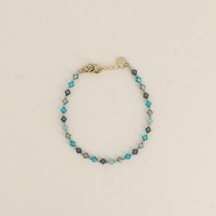 Bracelet sur câble - cristaux toupies