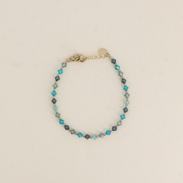 Bracelet sur câble - cristaux toupies