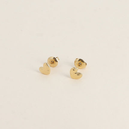 Boucles puces - petit coeur 7mm