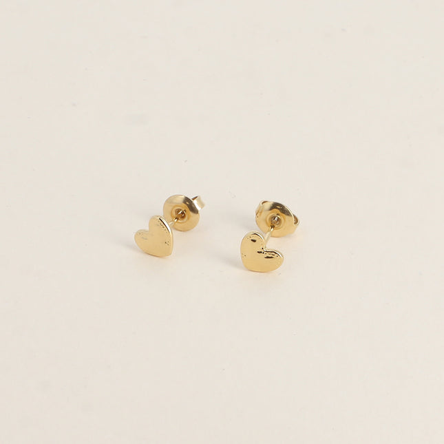 Boucles puces - petit coeur 7mm