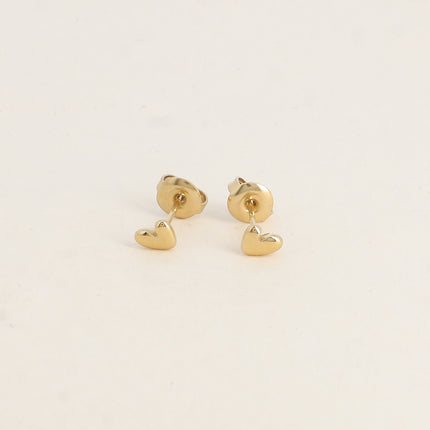 Boucles puces - petit coeur 5mm