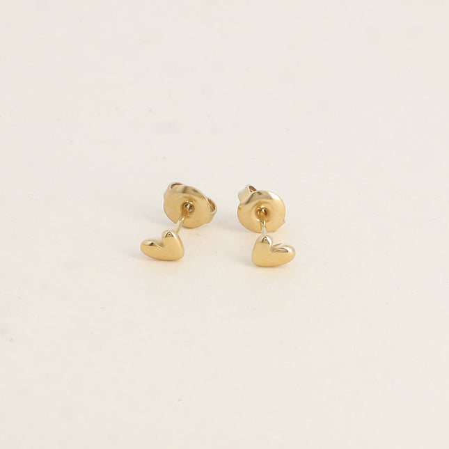 Boucles puces - petit coeur 5mm