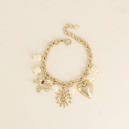 Bracelet - sun, heart, flower