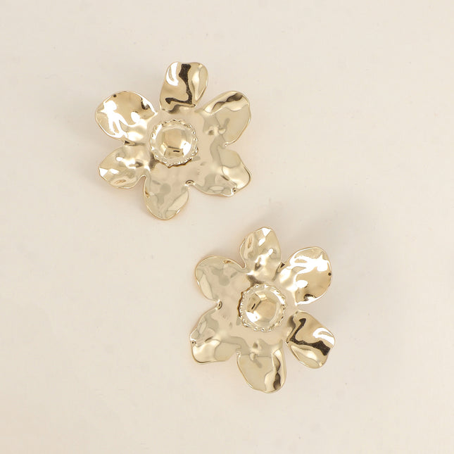 Boucles puces Bloom - motif floral à 4 pétales