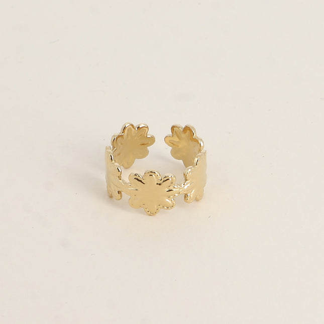 Bague - 5 étoiles aux contours tressés