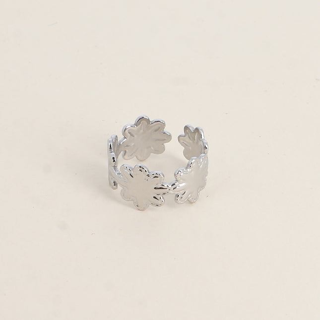 Bague - 5 étoiles aux contours tressés