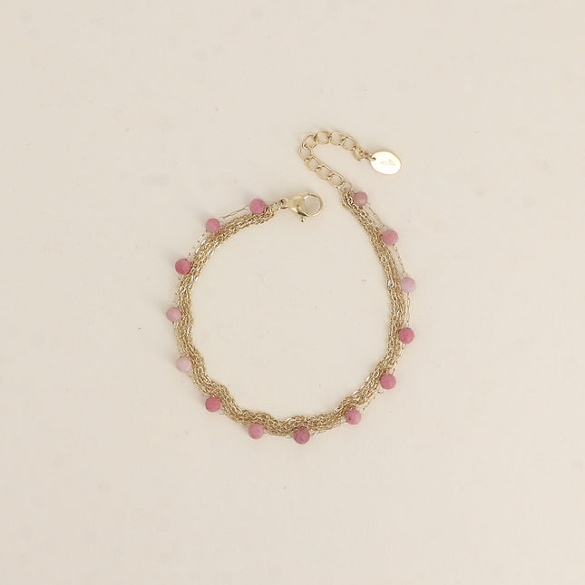 Bracelet 5 rangs - pierres naturelles