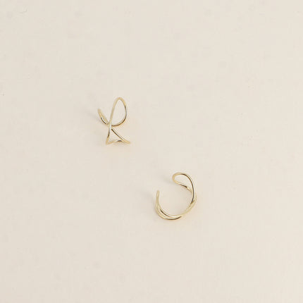 Earcuffs - croisement de 2 anneaux fins
