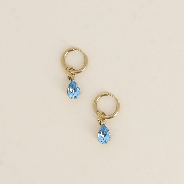 Créoles - orné de cristaux Swarovski® goutte