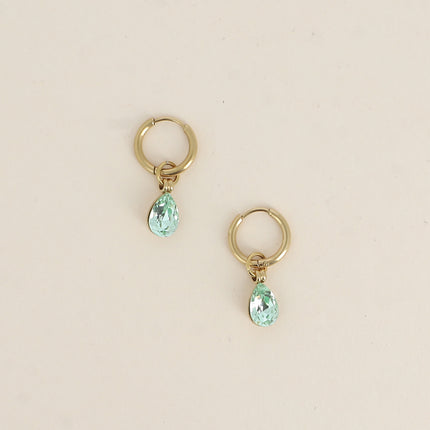 Créoles - orné de cristaux Swarovski® goutte