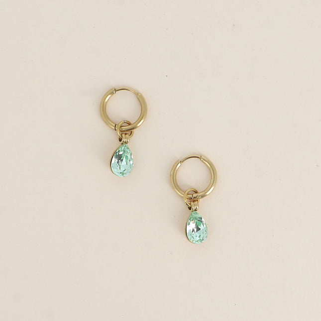Créoles - orné de cristaux Swarovski® goutte