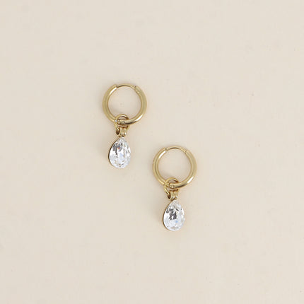 Créoles - orné de cristaux Swarovski® goutte