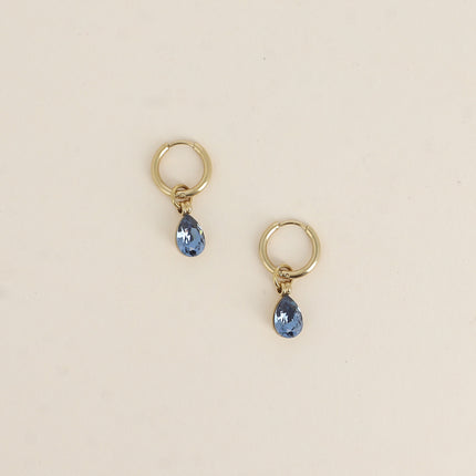 Créoles - orné de cristaux Swarovski® goutte