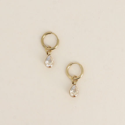 Créoles - orné de cristaux Swarovski® goutte