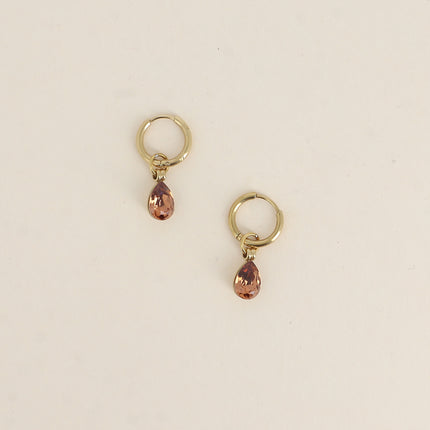 Créoles - orné de cristaux Swarovski® goutte