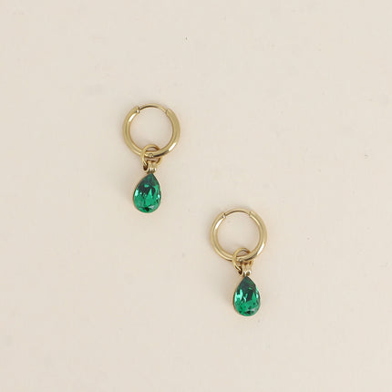 Créoles - orné de cristaux Swarovski® goutte