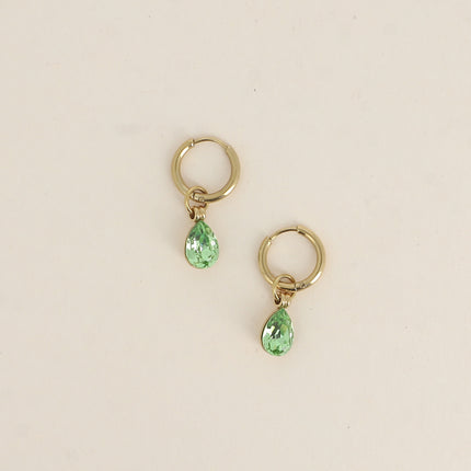 Créoles - orné de cristaux Swarovski® goutte