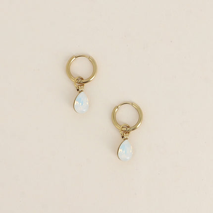 Créoles - orné de cristaux Swarovski® goutte