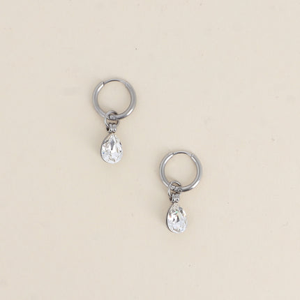 Créoles - orné de cristaux Swarovski® goutte