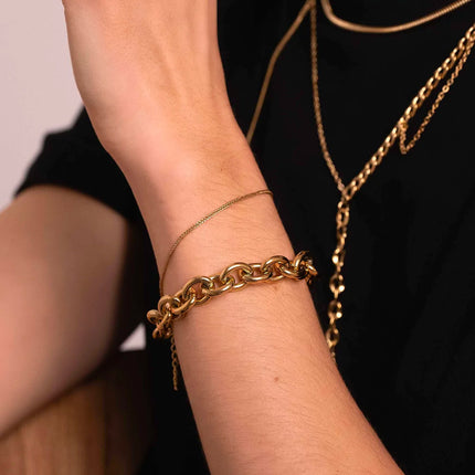 Bracelet Soufyane S - UNISEX - grosse maille 21 cm