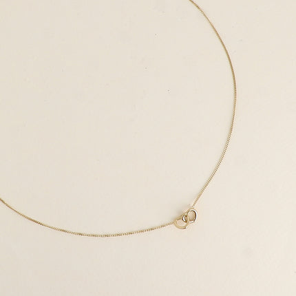 Necklace - cuffed hearts, curb chain