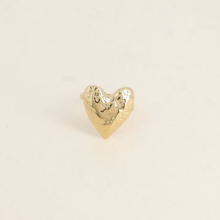 Bague - coeur texturé
