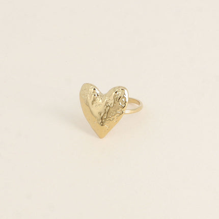 Bague - coeur texturé